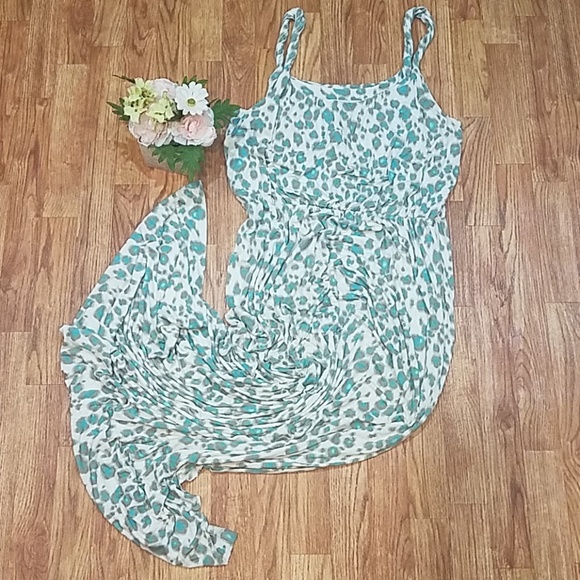 LOFT Dresses & Skirts - LOFT Green Cheetah Print Maxi Dress Soft Stretchy